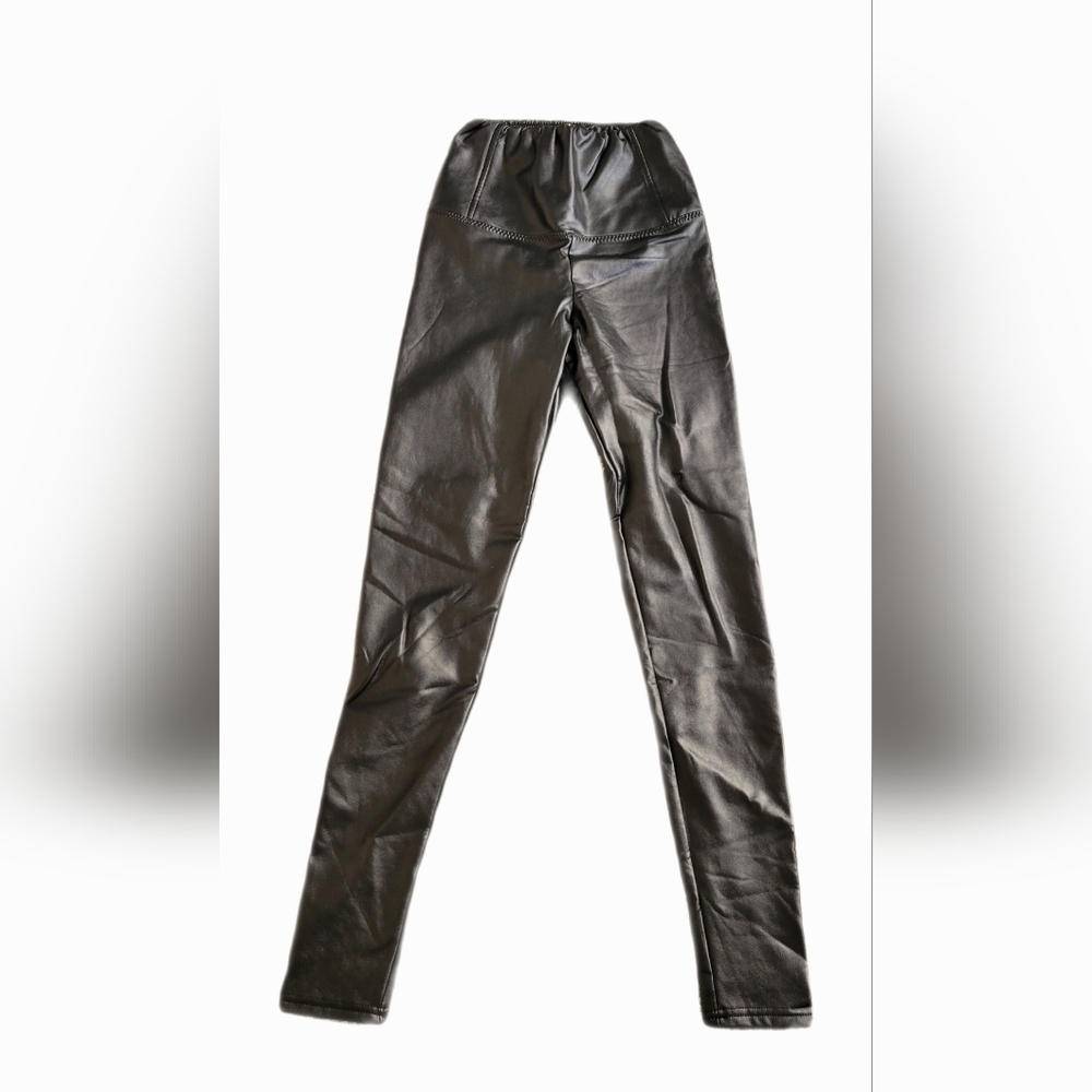 Black Vegan Leather Pants